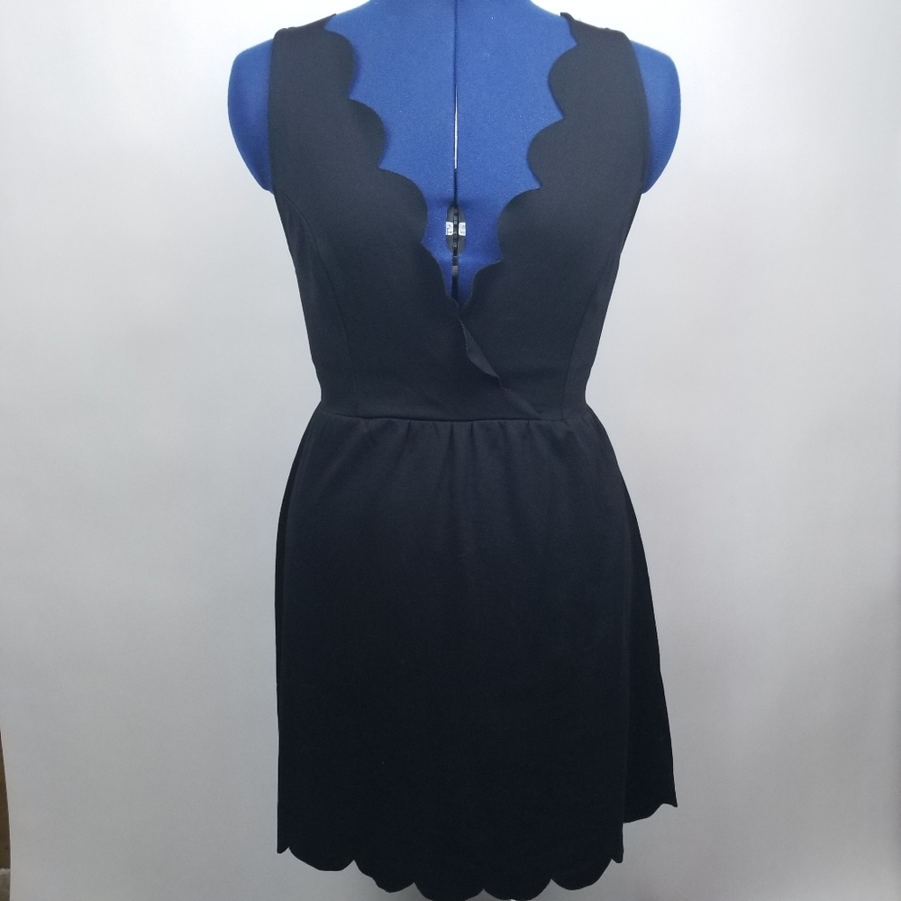 Urban Outfitters Cooperative Scallop Black Dress S